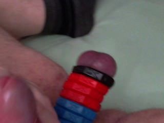 Jerking My Cock & Balls At Once And Busting A Big Load All Over The Place