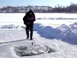 Ice Hole Skinny Dipping Hunky Guys