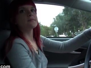 Redhead Teen Nude In Car