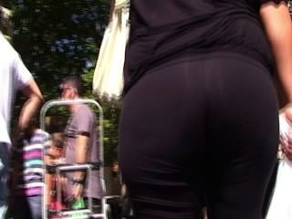Candid Big Ass In Black Tights From Gluteus Divinus
