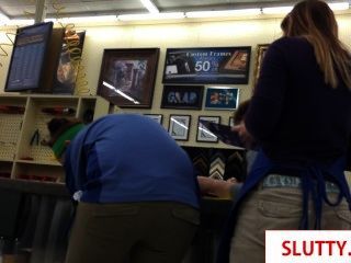Sexy Teens Hard At Work Showing Their Butt