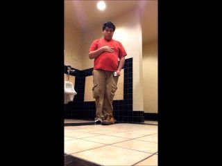 Chubby Boy Stripping In School Restroom 2