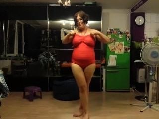Fat Chick Does A Strip Tease